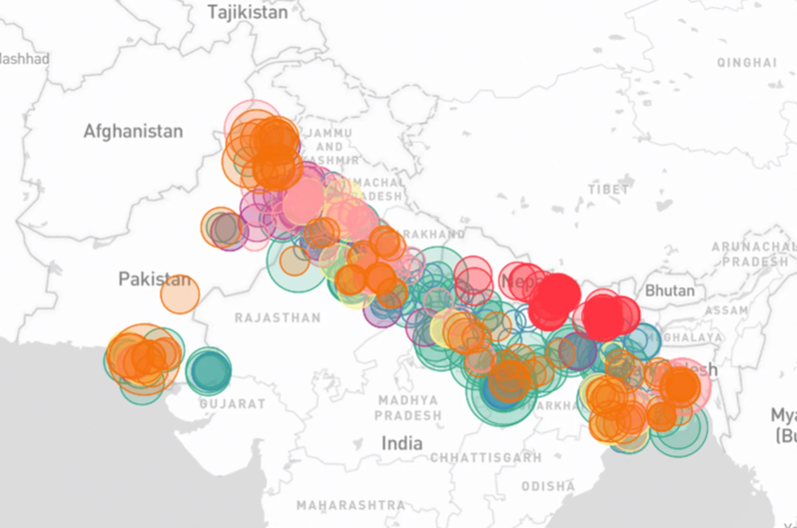 South Asia coverage